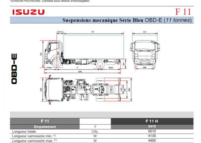 Catalogue Isuzu F11 Susp. Mecanique